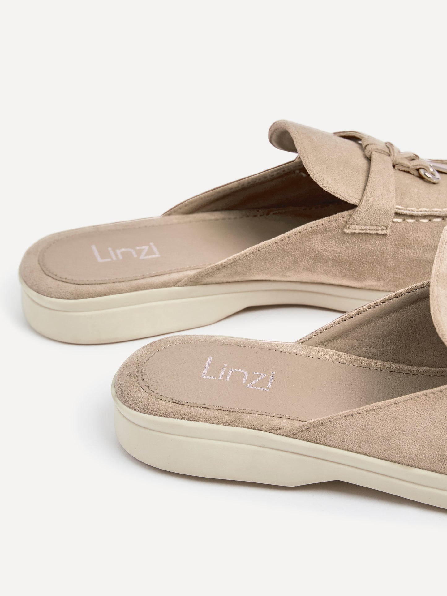 Alix Mocha Faux Suede Slip On Mules