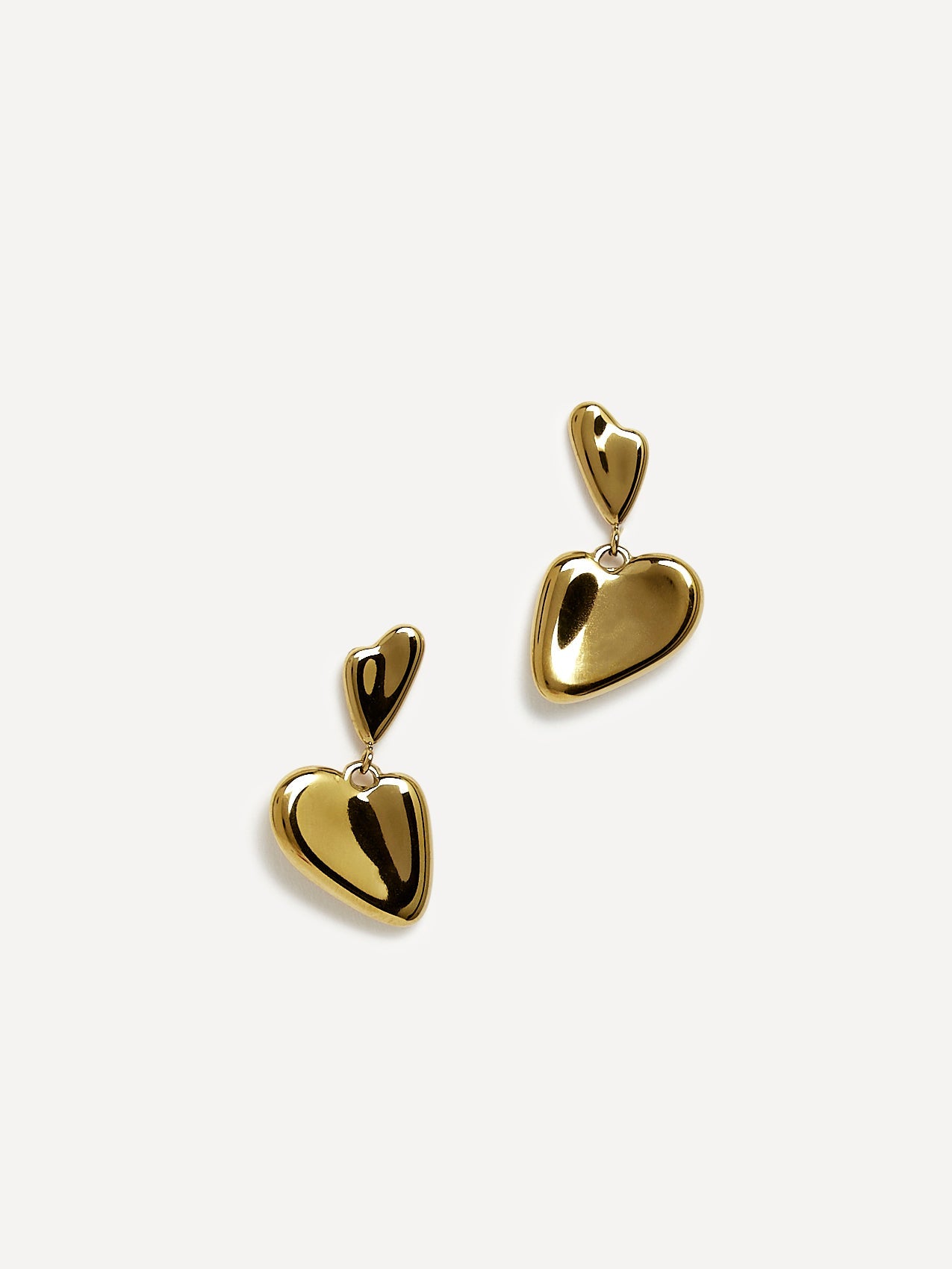 Allure Gold Twisted Heart Drop Earrings