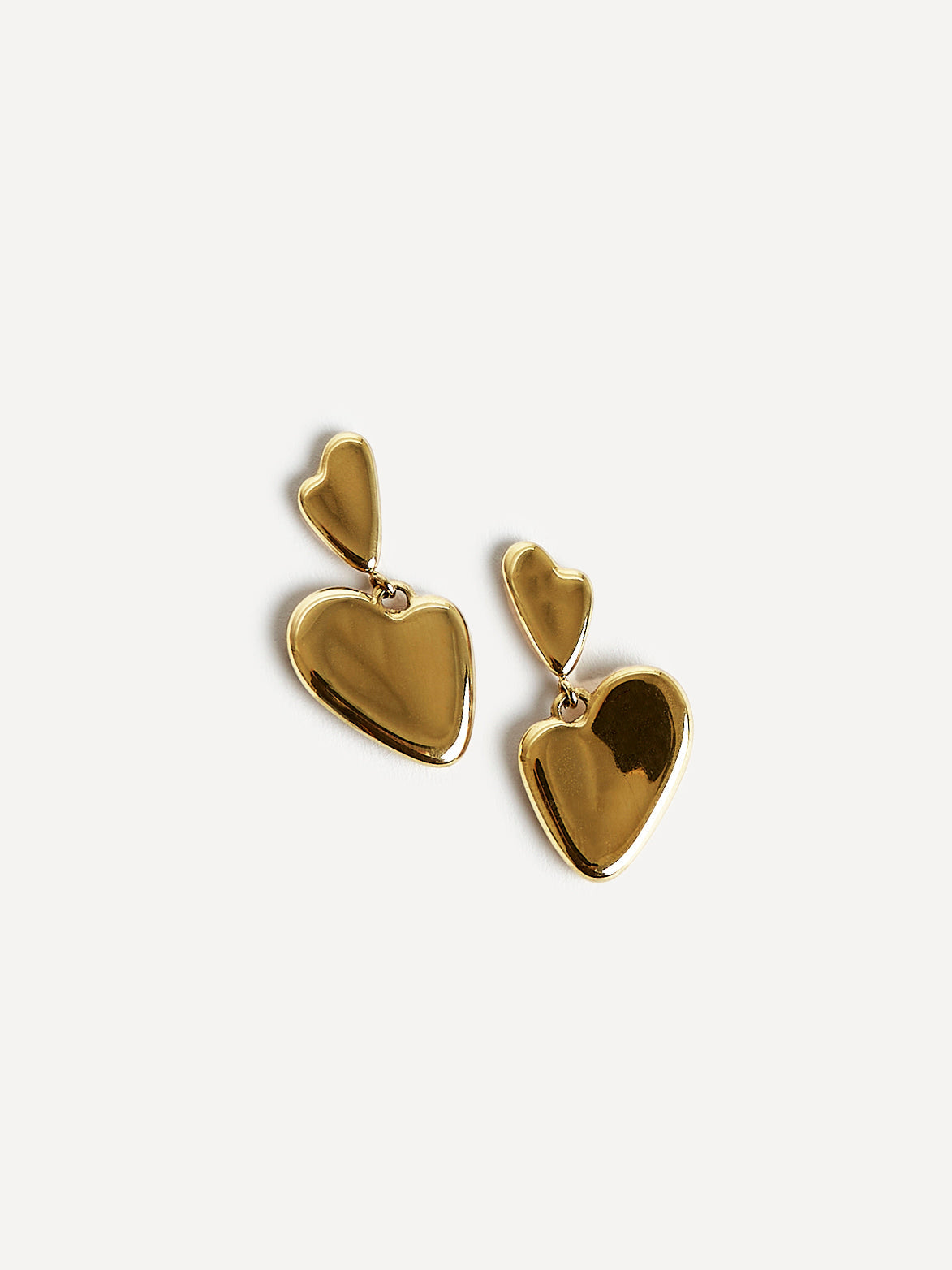 Allure Gold Twisted Heart Drop Earrings