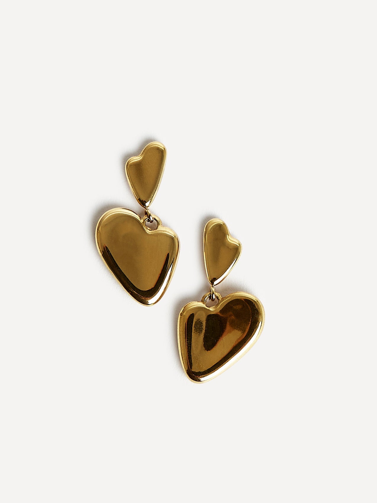 Allure Gold Twisted Heart Drop Earrings