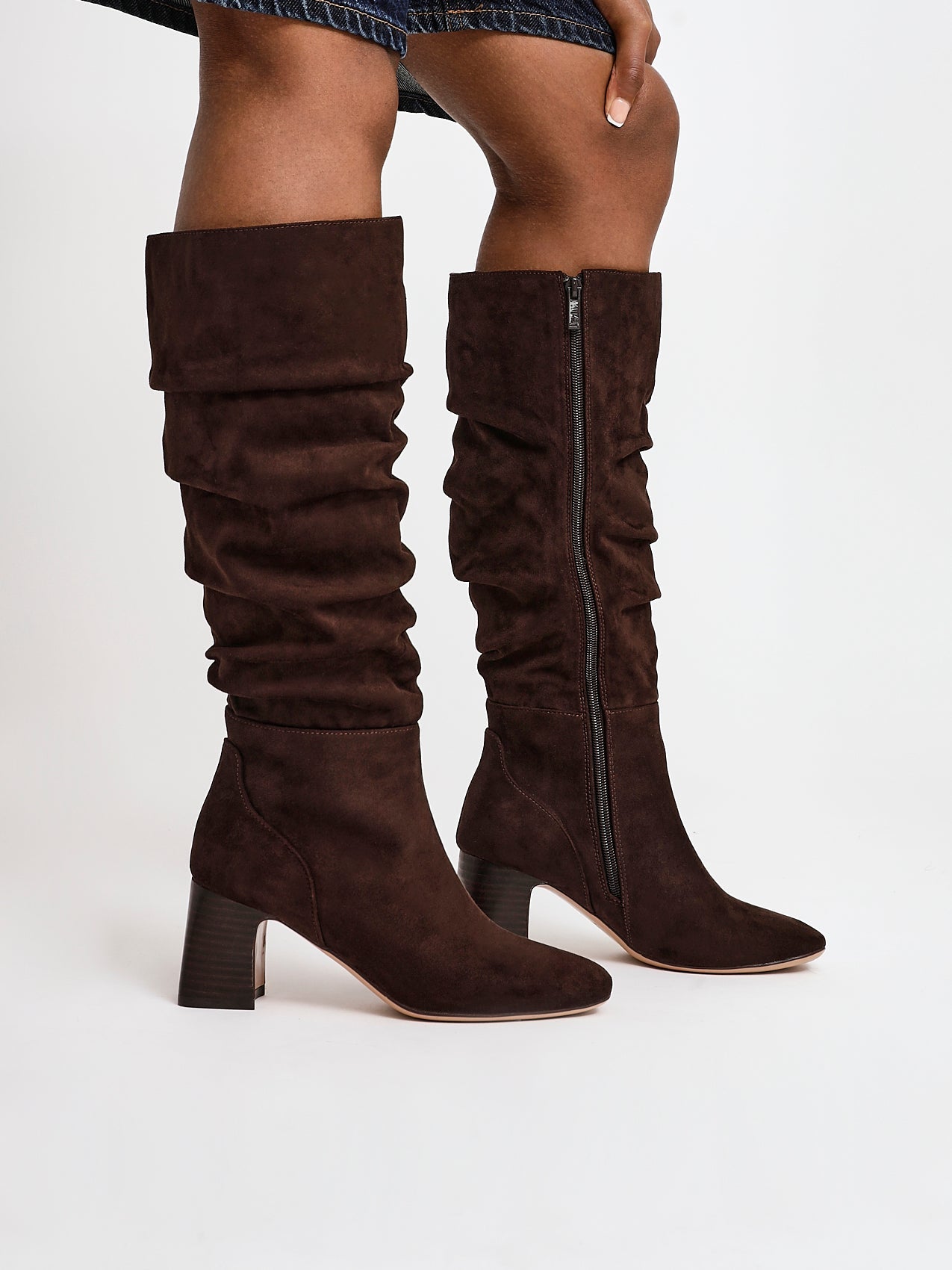 Alpine Brown Long Heeled Boots