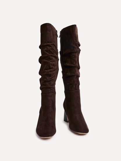 Alpine Brown Long Heeled Boots