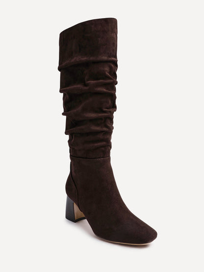 Alpine Brown Long Heeled Boots