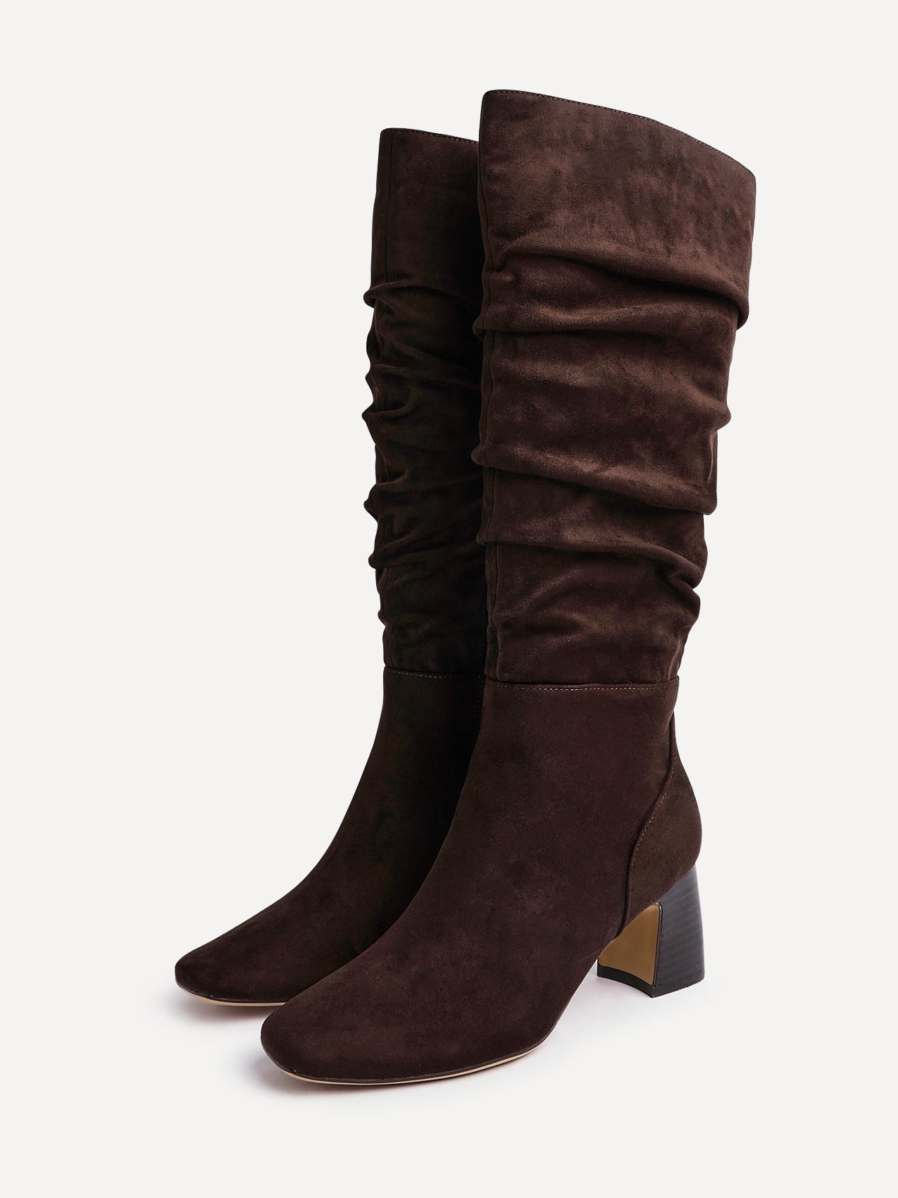 Alpine Brown Long Heeled Boots