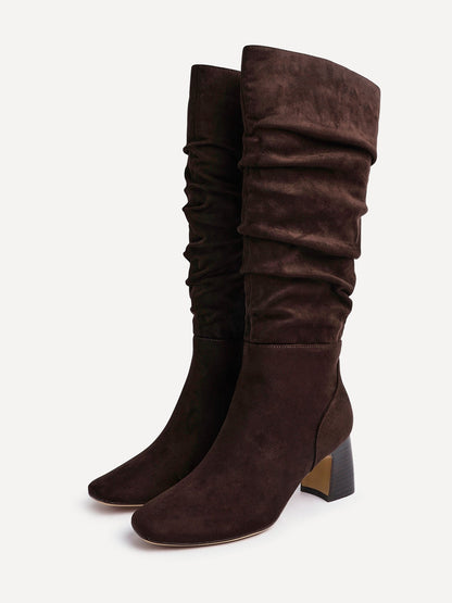 Alpine Brown Long Heeled Boots