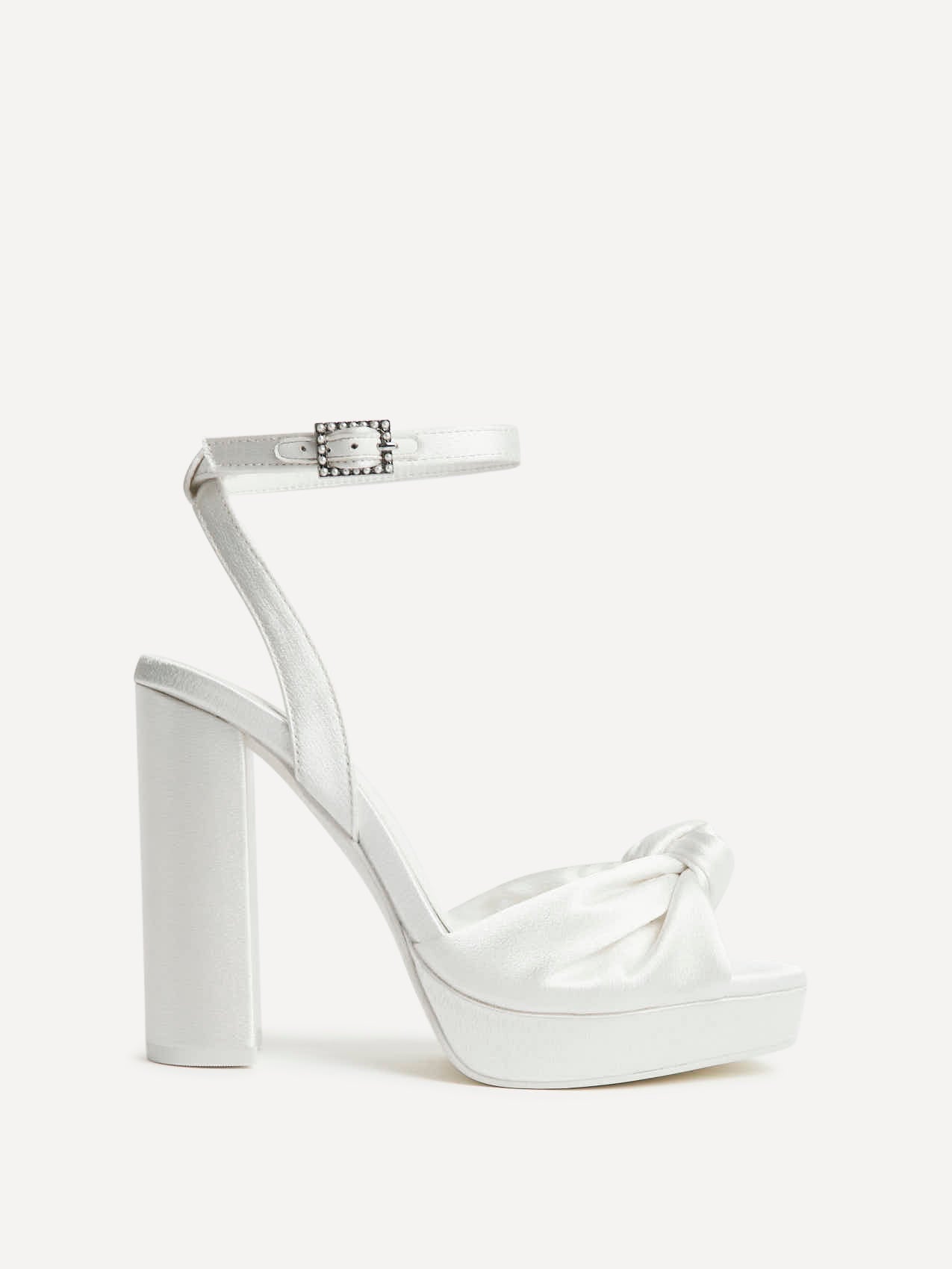 Altar Bridal Ivory Satin Platform Heeled Sandals