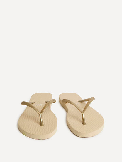 Aluna Gold Flip Flops
