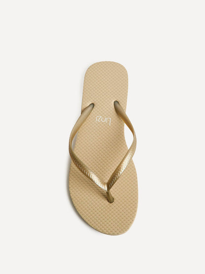 Aluna Gold Flip Flops