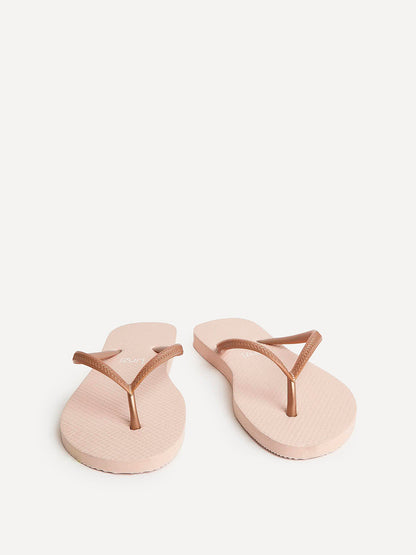 Aluna Rose Gold Flip Flops