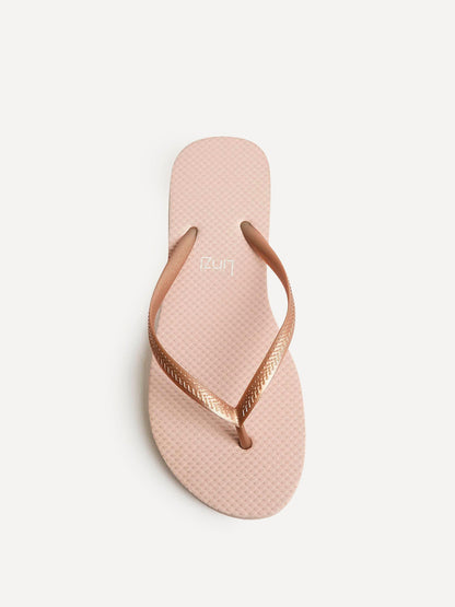 Aluna Rose Gold Flip Flops