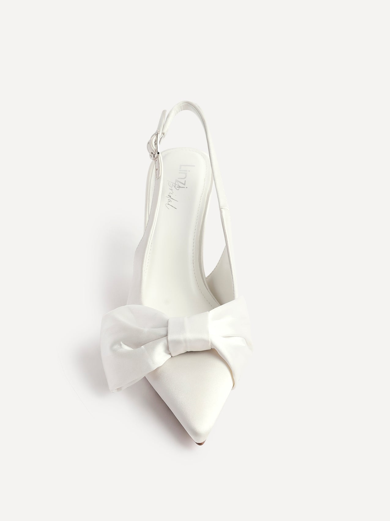 Always Bridal Ivory Satin Bow Court Heels