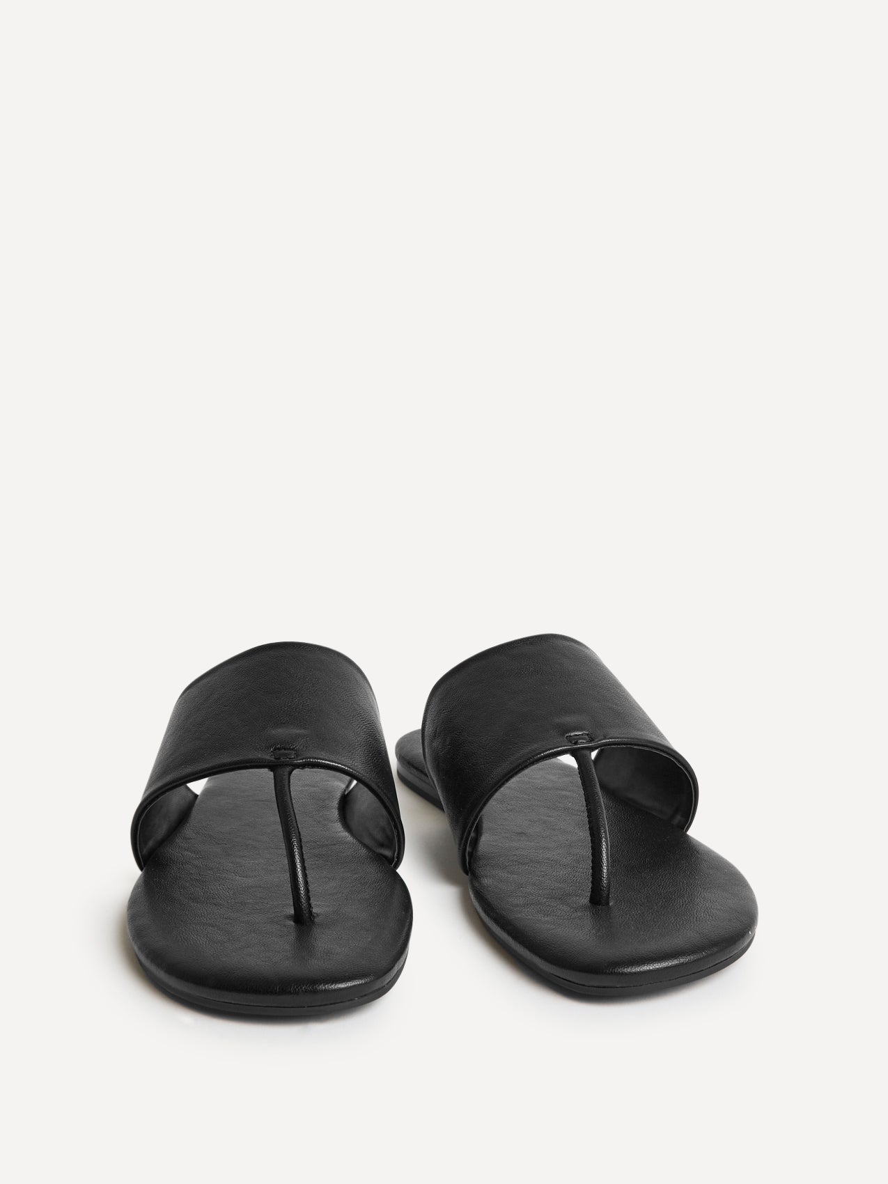 Amara Black Flat Sandals