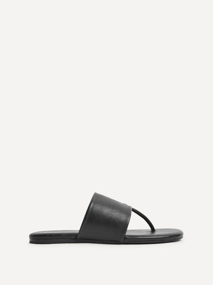 Amara Black Flat Sandals
