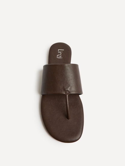 Amara Brown Flat Sandals