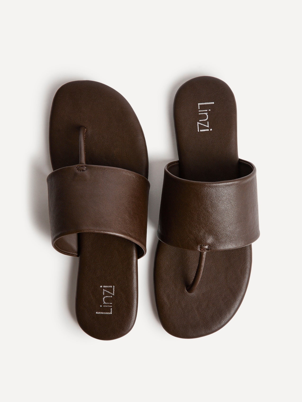 Amara Brown Flat Sandals