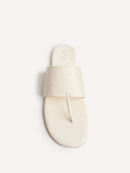 Amara Ivory Flat Sandals