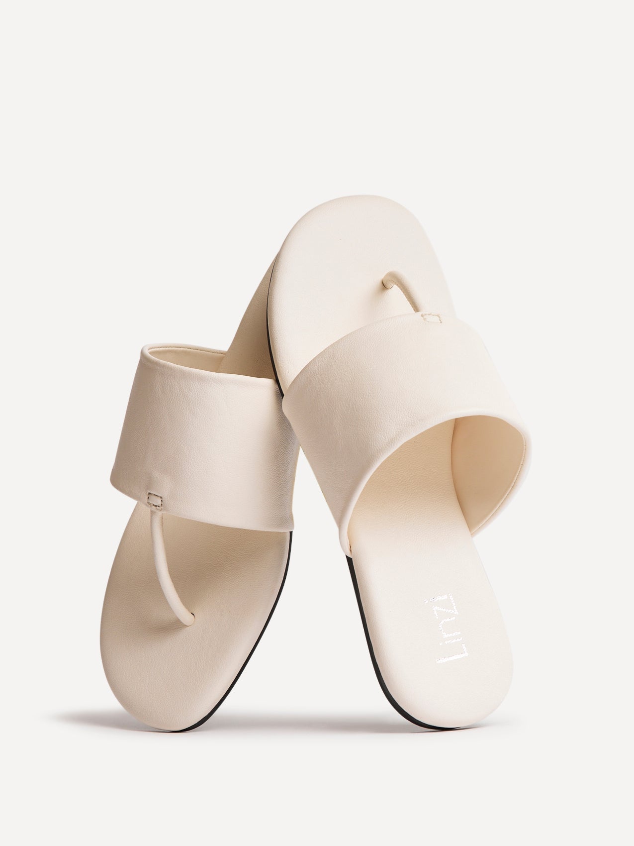 Amara Ivory Flat Sandals