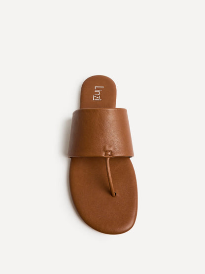Amara Tan Flat Sandals