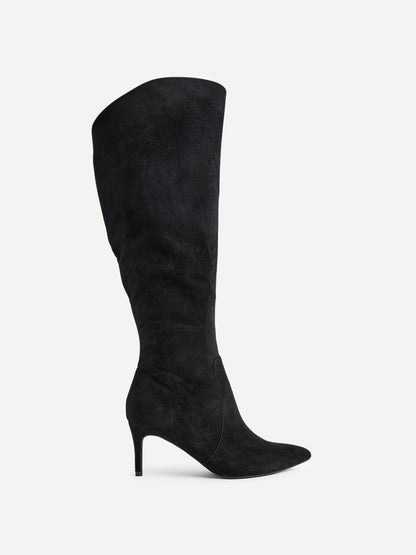 Ambition Black Long Stiletto Heeled Boots