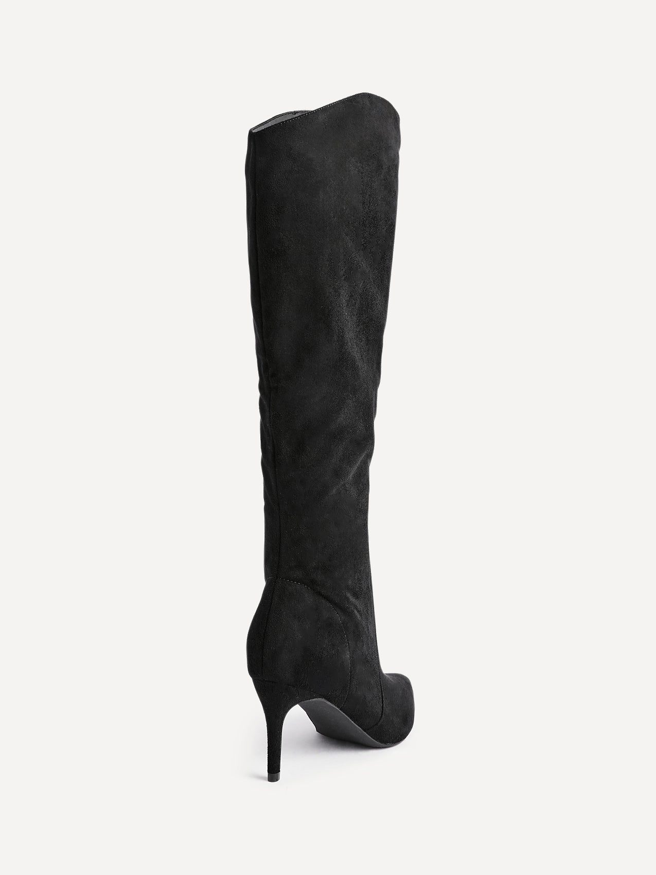 Ambition Black Long Stiletto Heeled Boots