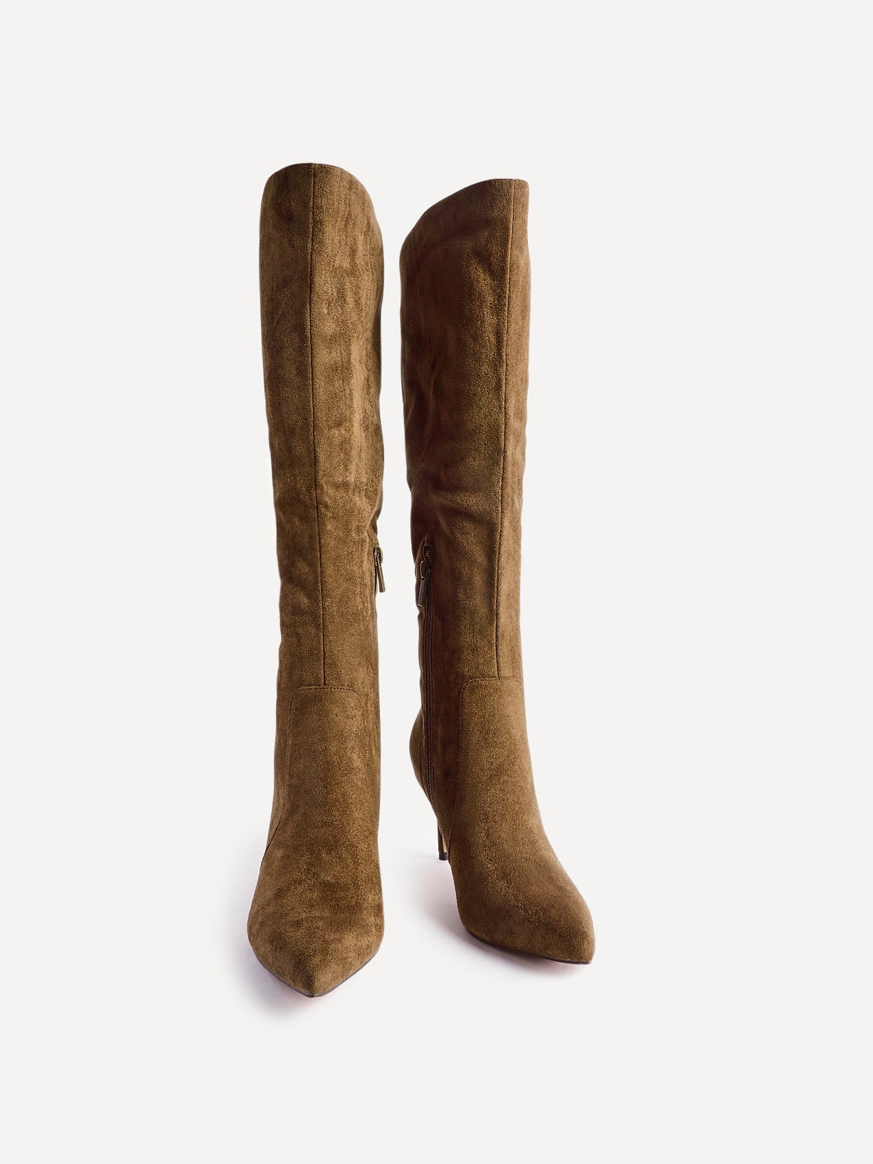 Ambition Sand Long Stiletto Heeled Boots