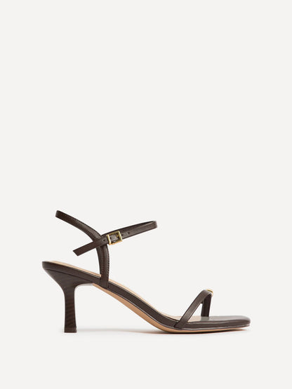 Amira Brown Heeled Sandals