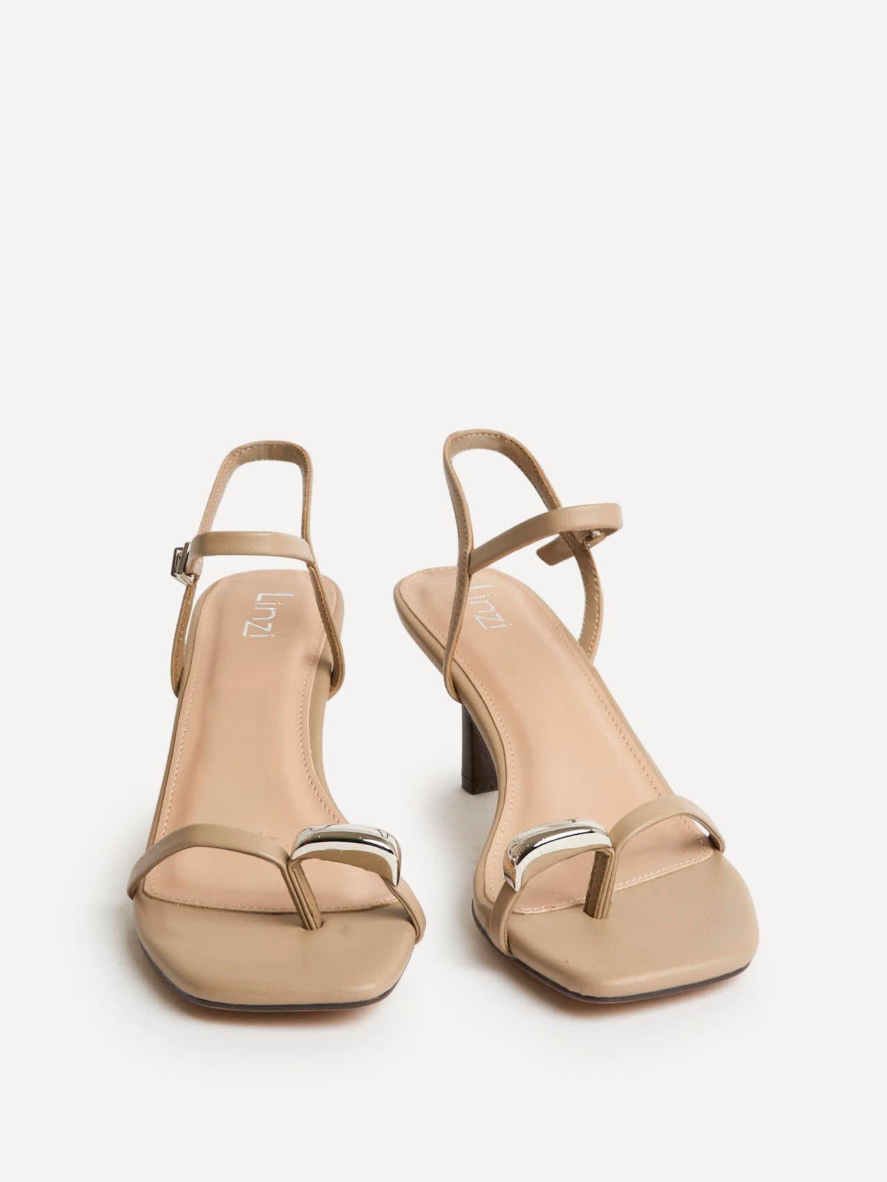 Amira Taupe Heeled Sandals