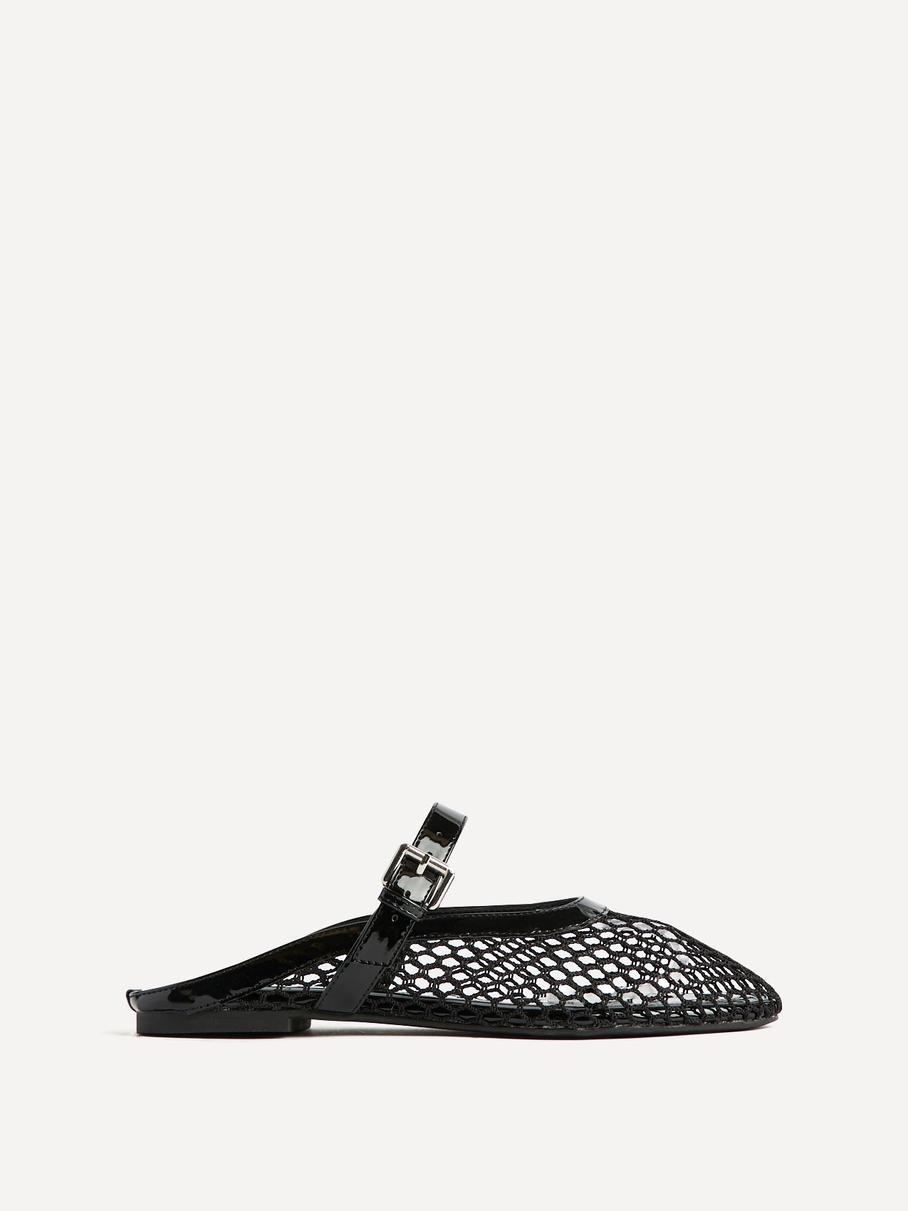 Anessa Black Mesh Mules