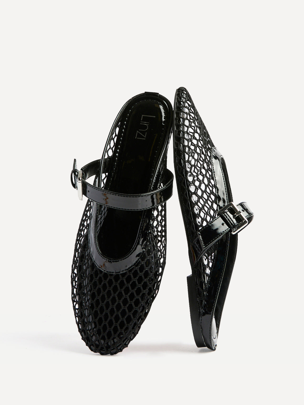 Anessa Black Mesh Mules