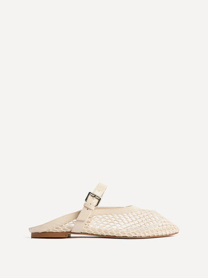 Anessa Nude Mesh Mules