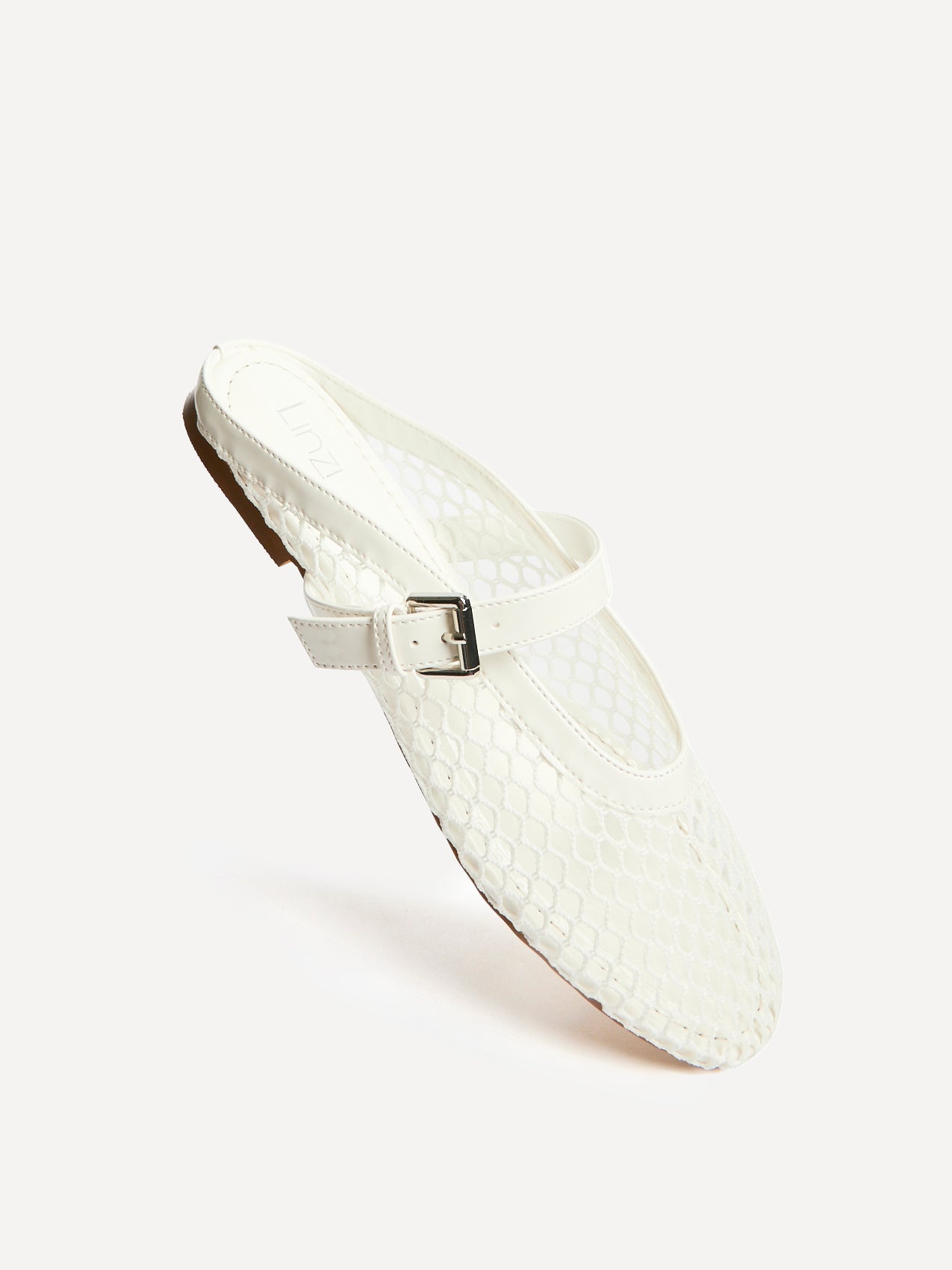 Anessa White Mesh Mules