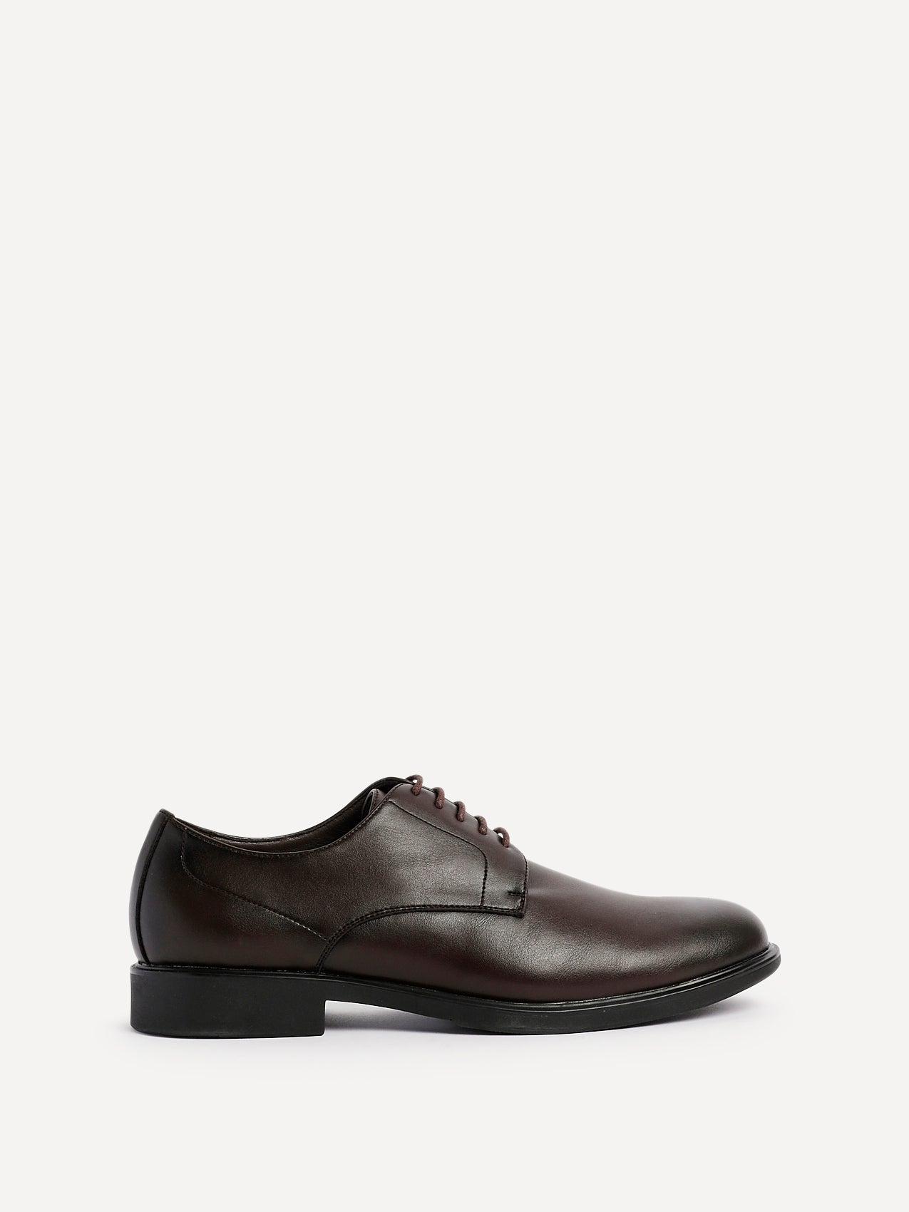 Angelo Mens Brown Faux Leather Lace-Up Shoes