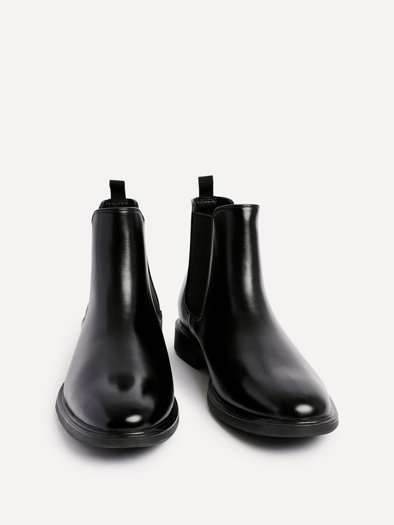 Antonio Mens Black Faux Leather Chelsea Boots