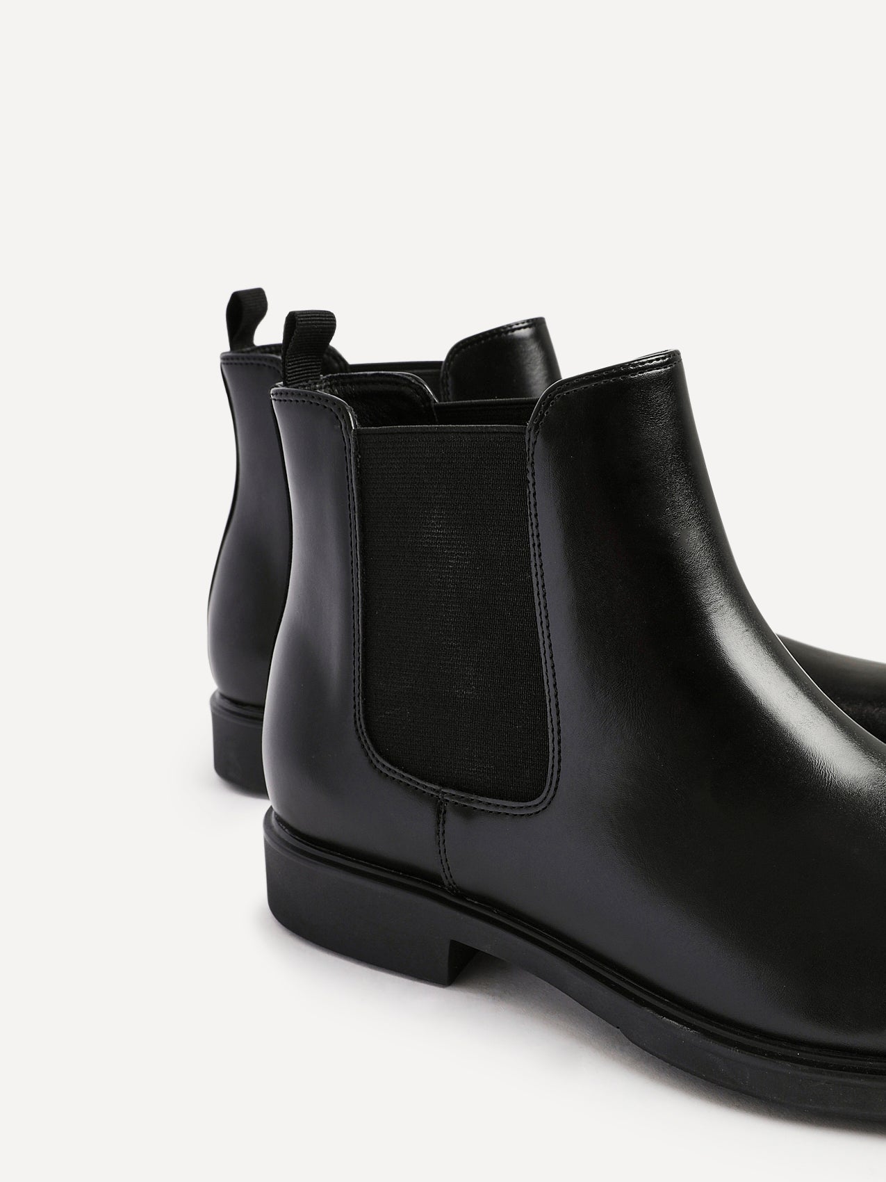 Antonio Mens Black Faux Leather Chelsea Boots