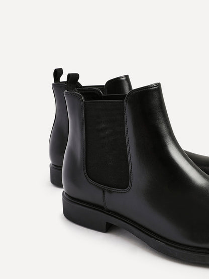 Antonio Mens Black Faux Leather Chelsea Boots