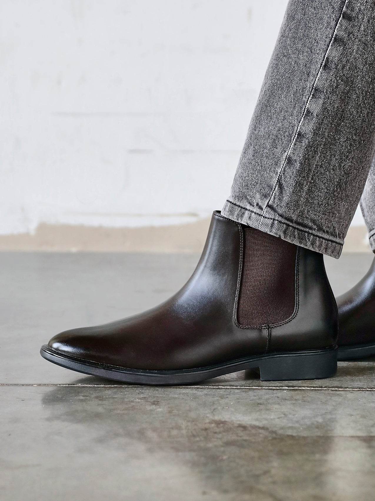 Antonio Mens Brown Faux Leather Chelsea Boots