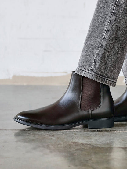 Antonio Mens Brown Faux Leather Chelsea Boots