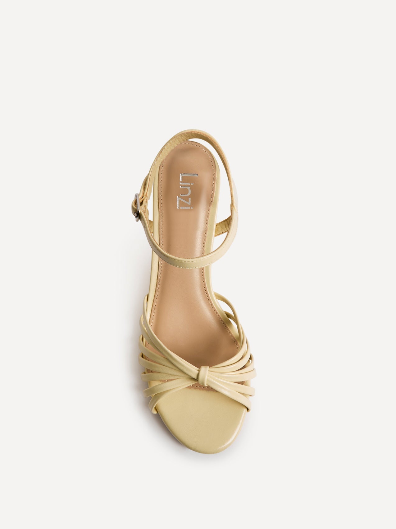 Arabel Lemon Faux Leather Block Heeled Sandals