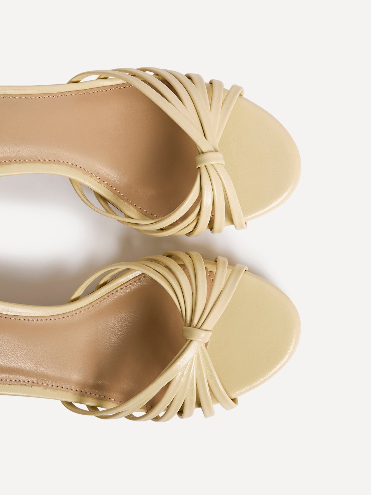 Arabel Lemon Faux Leather Block Heeled Sandals