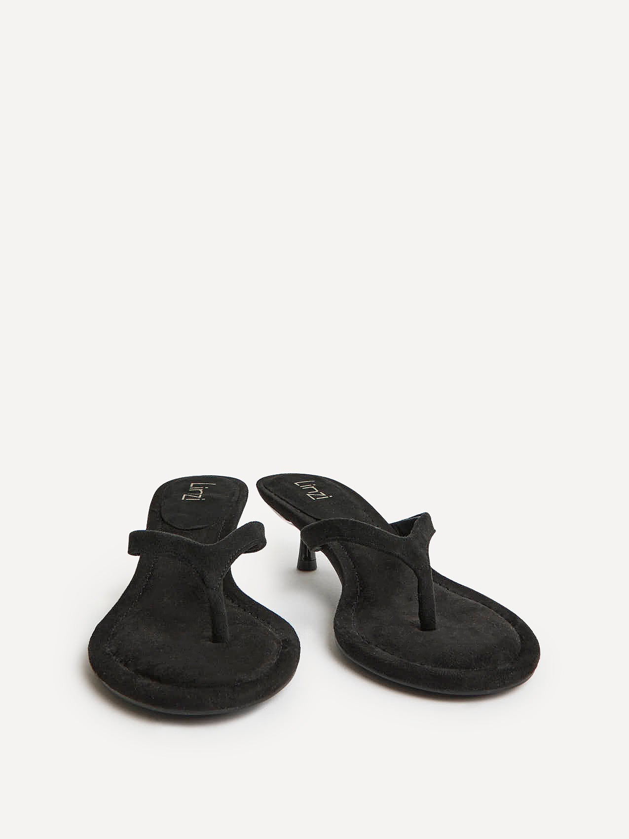 Ascend Black Faux Suede Mule Heels