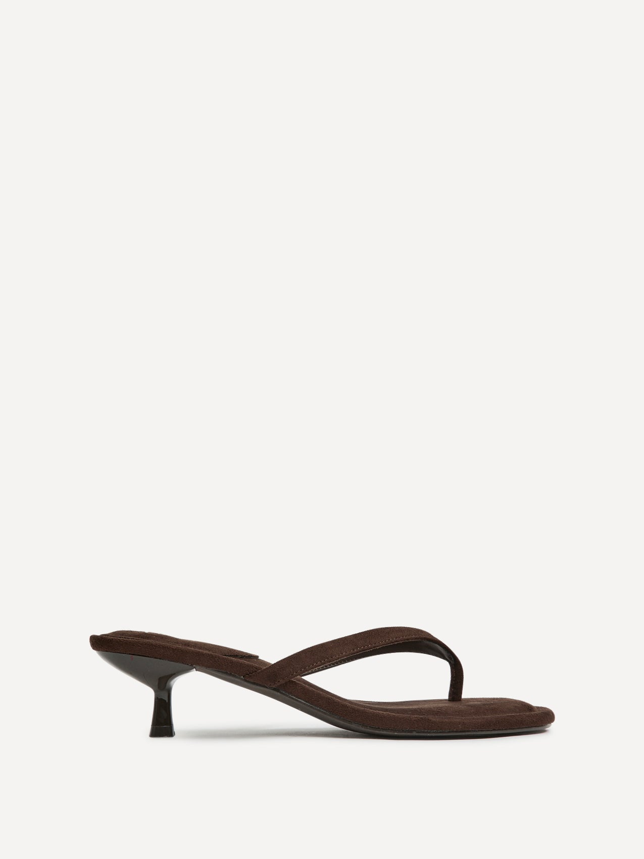 Ascend Brown Faux Suede Mule Heels