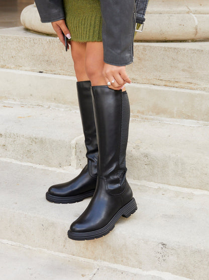 Atlas Black Long Riding Boots