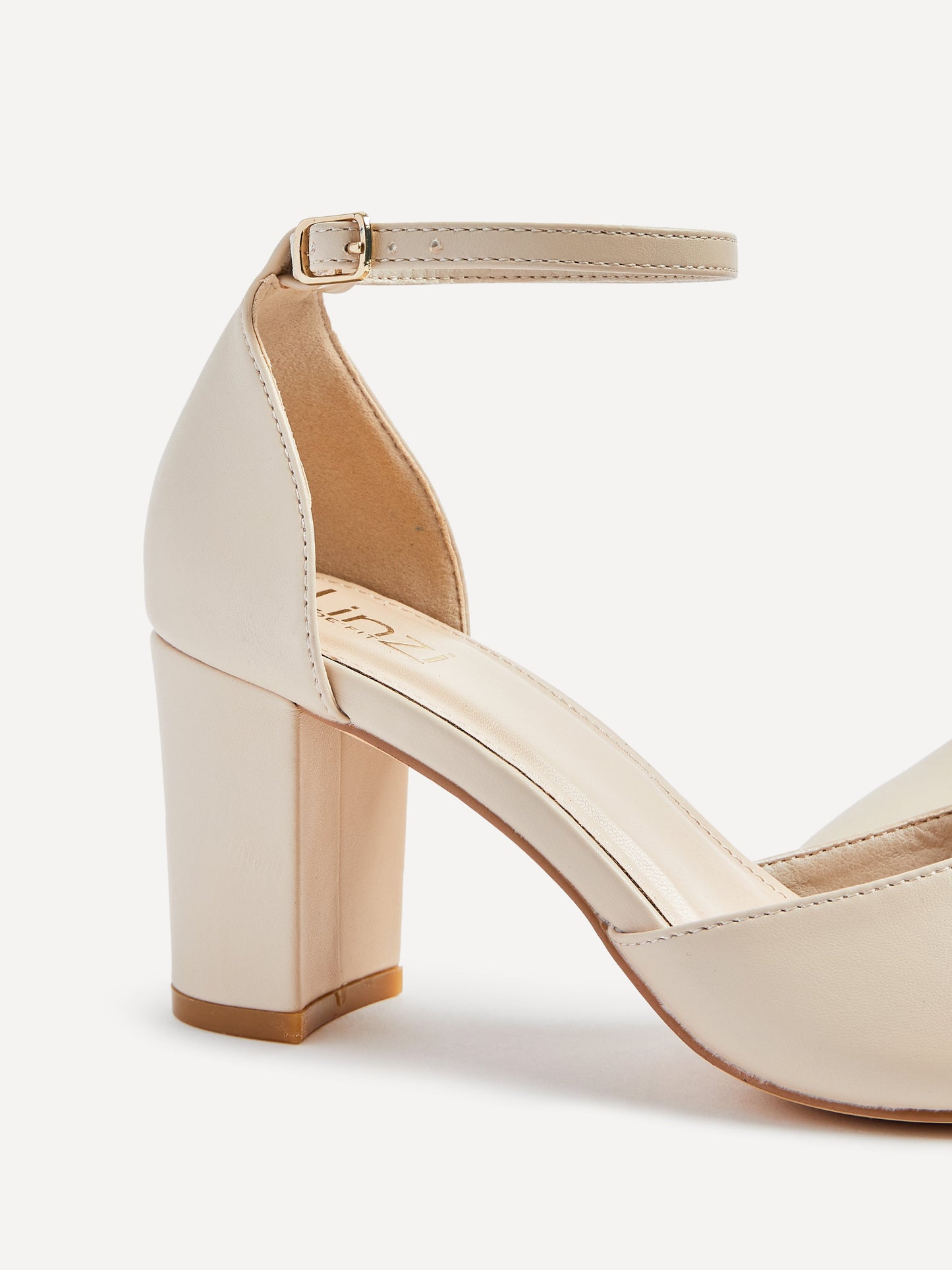 Audley Wide Fit Nude Faux Leather Court Heels
