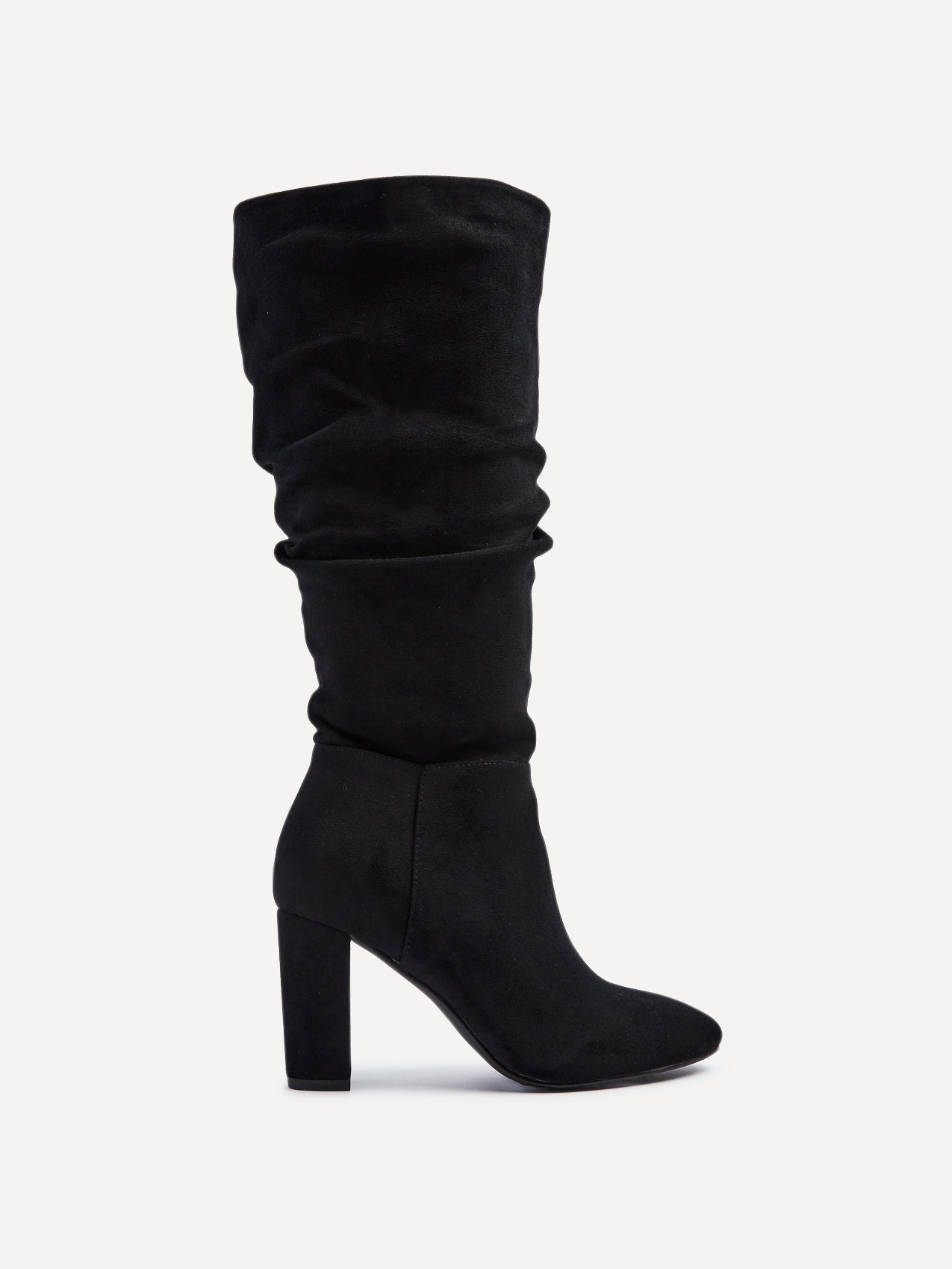 Aura Black Long Heeled Boots