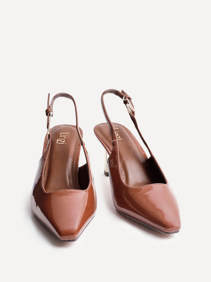 Avani Caramel Patent Court Heels
