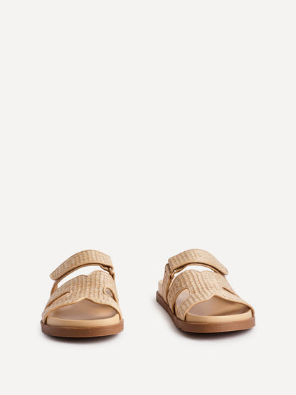Avena Natural Flat Sandals