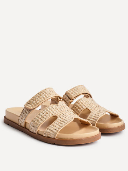 Avena Natural Flat Sandals