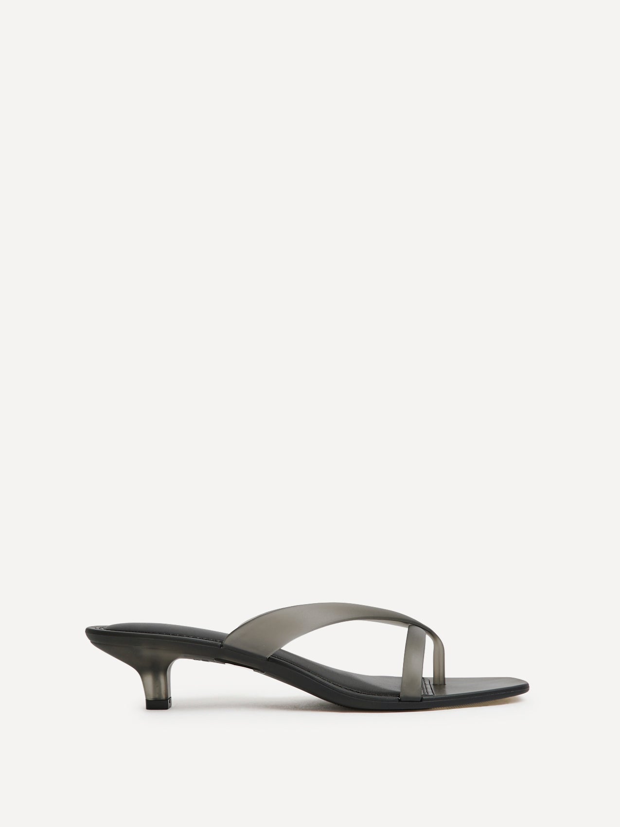 Axis Black Jelly Heeled Sandals