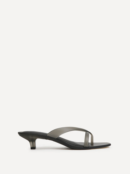 Axis Black Jelly Heeled Sandals