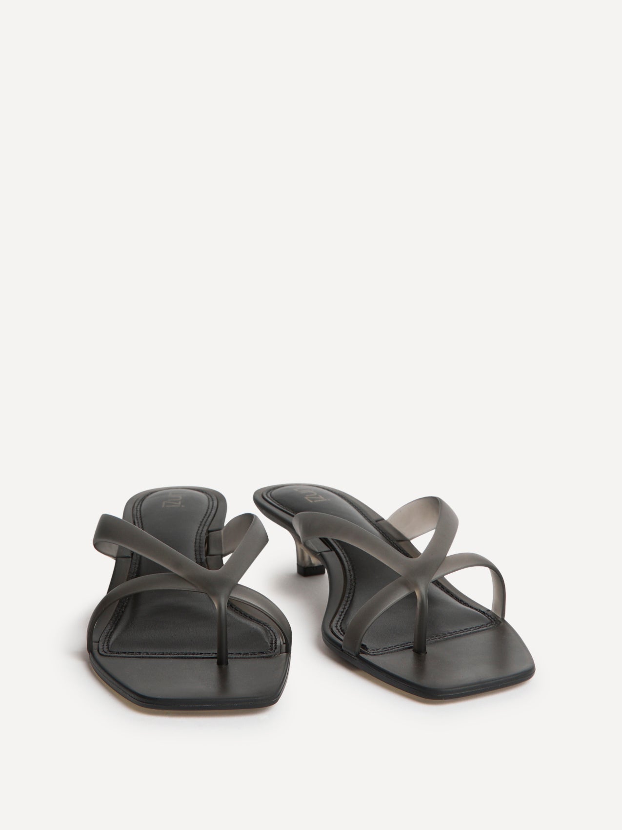 Axis Black Jelly Heeled Sandals